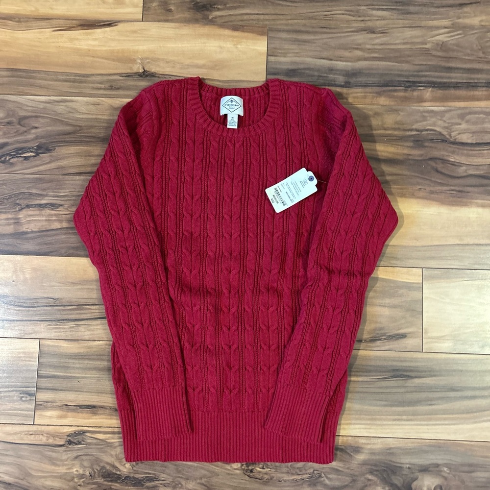 St John's Bay Red V-Neck Sweater